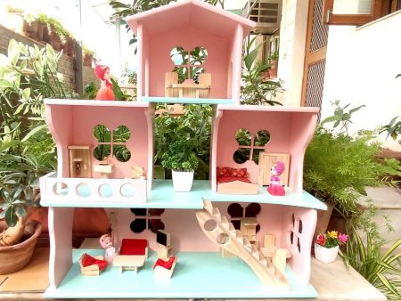 Wooden Doll House- 3 Storied Play Set Sale