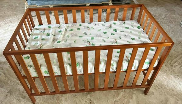 MOTHERCARE Baby Cot Crib with Mattress (Free side protector), Dimensions:1.22m x 79cm x 61cm Online now