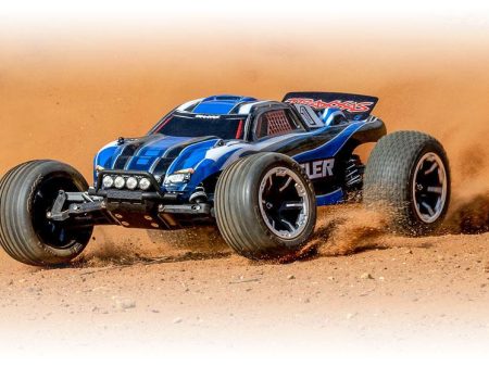 Traxxas Rustler With LED Light RTR Blue Online now