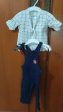 Dungaree Set with Cotton Shirt Hot on Sale