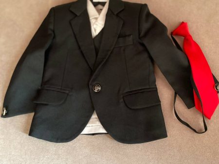 1st Birthday Formal Coat Pant Pant Suit with Red Tie for Kids Hot on Sale