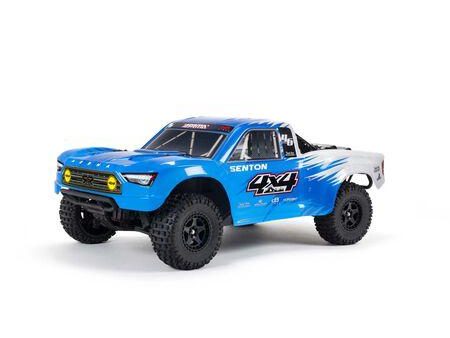 1 10 Senton 4x4 Mega 550 Brushed Short Course Truck Ready To Run, Blue Online now