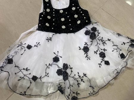 1st Birthday Black and White Dress Frock for lBaby Gir For Cheap