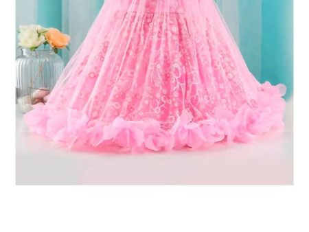 1st Birthday BLUE BELL Floor Length Pink Ccolour Frok Discount