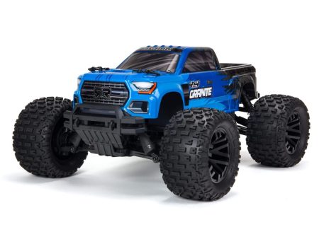 1 10 Granite 4x4 Mega 550 Brushed Monster Truck Ready To Run, Blue Hot on Sale